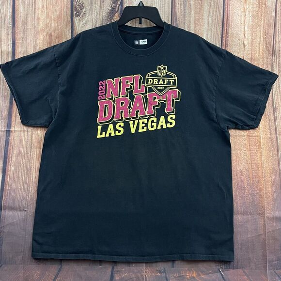 2022 NFL Draft Las Vegas Black Team Apparel T‑Shirt 2XL XXL NFL Fan Tee - Picture 1 of 8